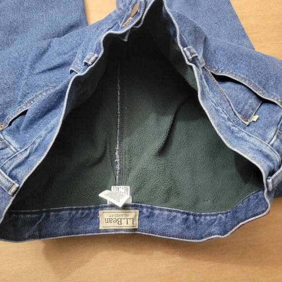LL Bean Men's Double Fleece Lined Jeans Size 40x30 Item # 162344 - Picture 6 of 10